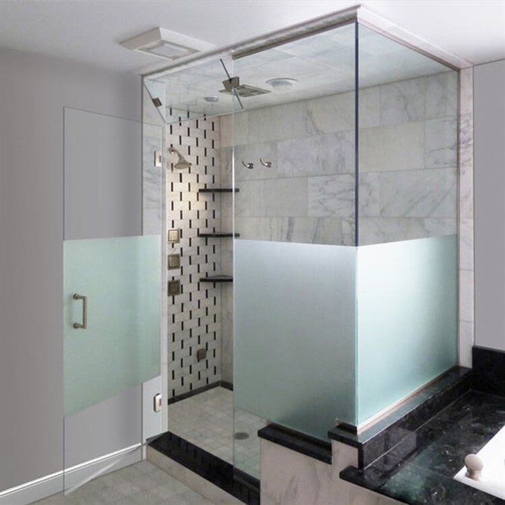 Acid-tched Style Shower Door